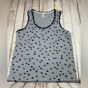 Lucky Brand Gray/Navy Stars Sleeveless Tank Top. Size XL. #Patriotic #America